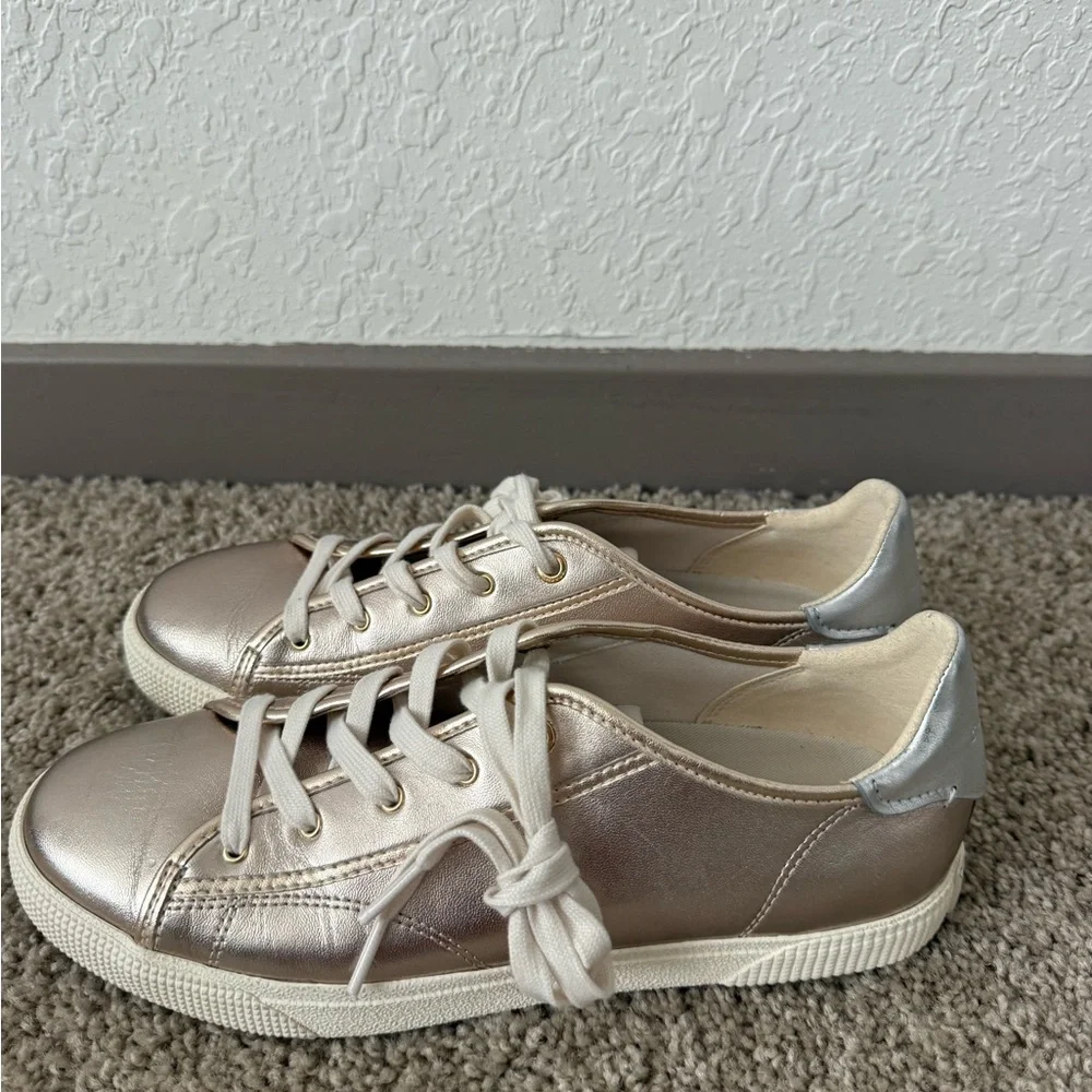Coach Metallic Leather Sneakers